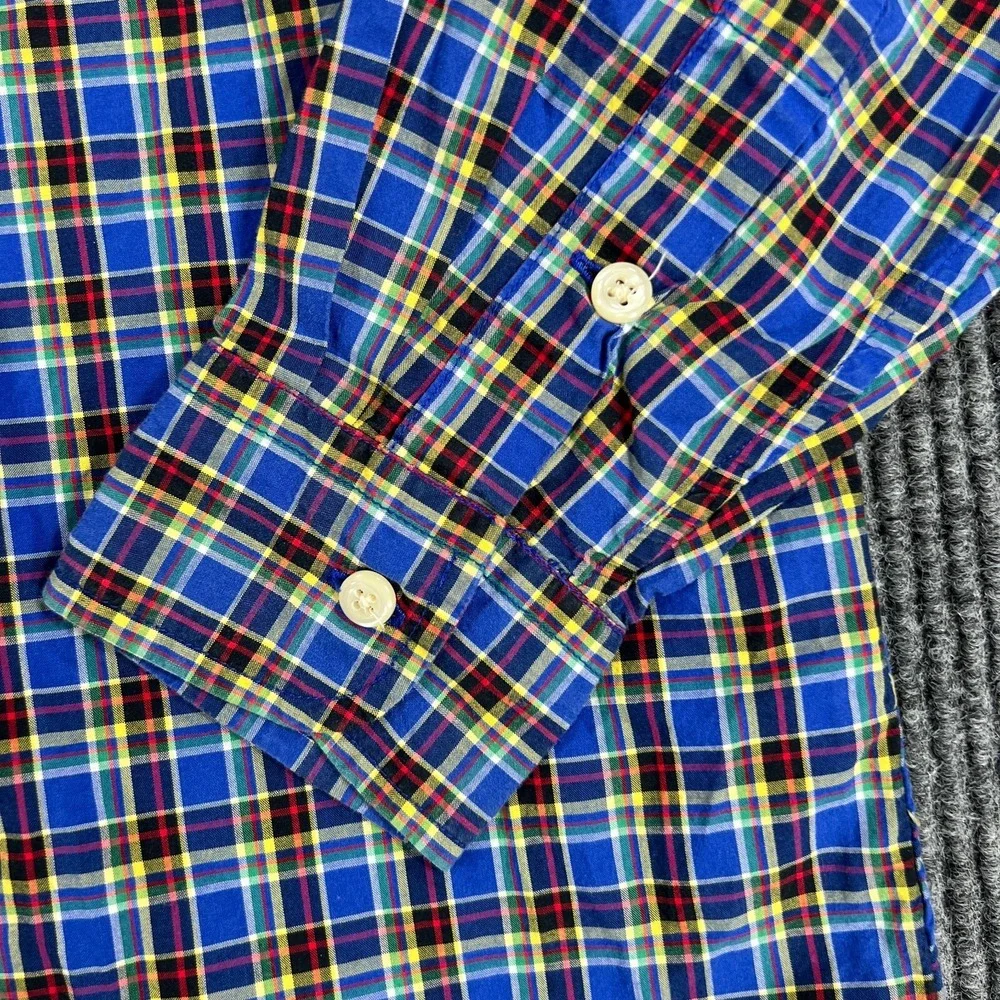 Ralph Lauren Shirt Youth Boys‎ Large Blue Plaid Long Sleeve Button Down Casual